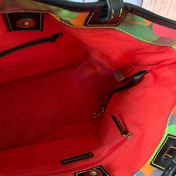 DOONEY & BOURKE Vintage Y2K βWonder Duckβ Multicolor Duck Print Rainbow Tote - Picture 11 of 14